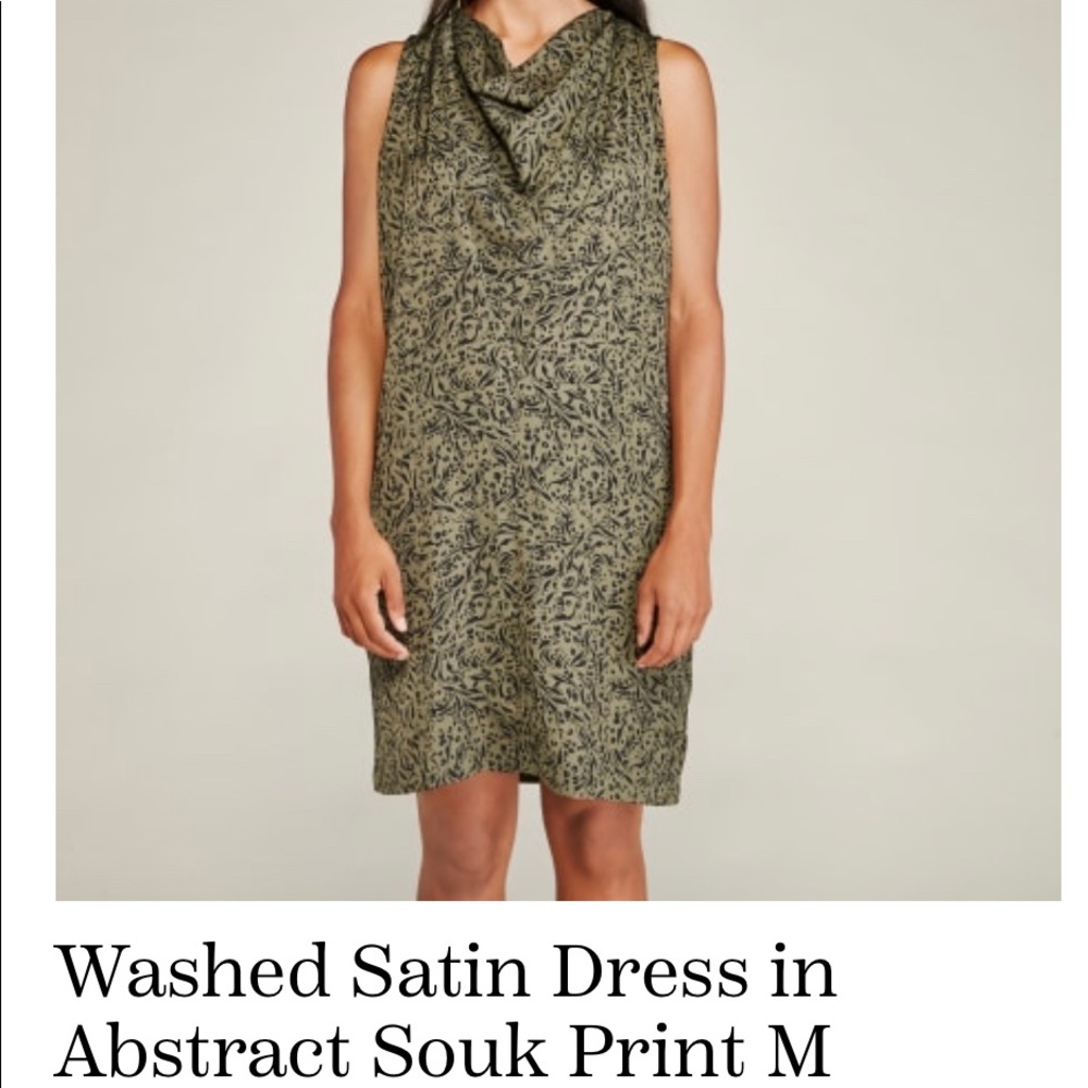NWT H Halston washed satin dress